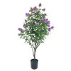 Planta artificial de hortensia morada de 160cm de altura- 442 hojas - maceta de 19 cm