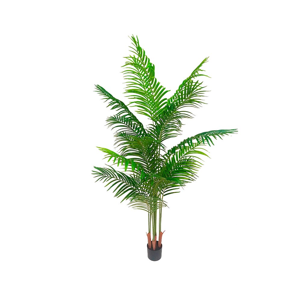 Palmera artificial de 140cm - 18 hojas - maceta recta de 17 cm